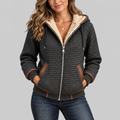 Rosalie - Women's Quilted Hoodie Jacket with Sherpa Lining
