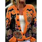 Rose - Women's Halloween Button-Front Knit Cardigan 2