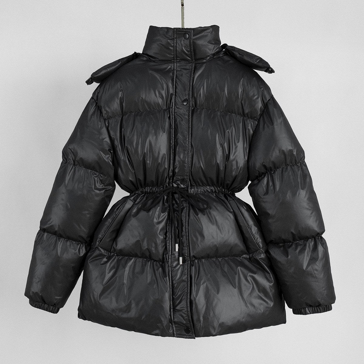 Sarah - Women's Quilted Drawstring Puffer Jacket 2
