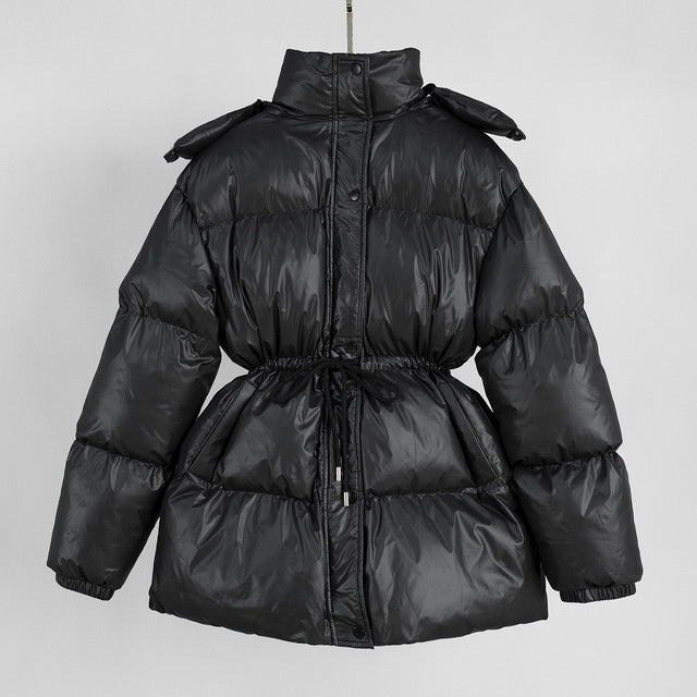 Sarah - Women's Quilted Drawstring Puffer Jacket 2