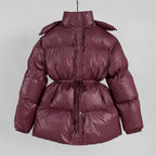 Sarah - Women's Quilted Drawstring Puffer Jacket 3