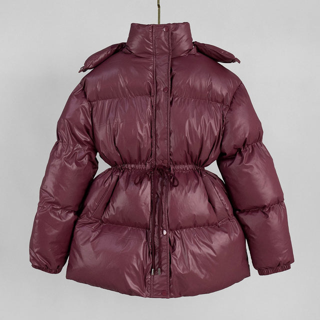 Sarah - Women's Quilted Drawstring Puffer Jacket 3