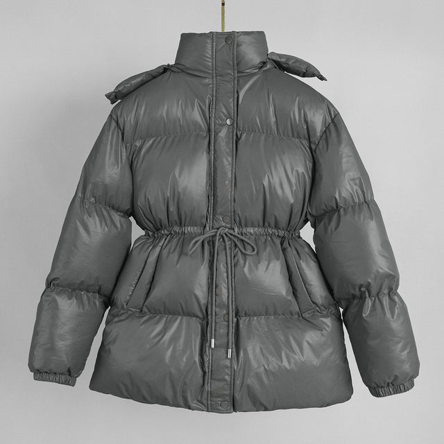 Sarah - Women's Quilted Drawstring Puffer Jacket 4