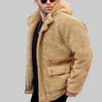 Sean - Men's Sherpa Hooded Utility Jacket