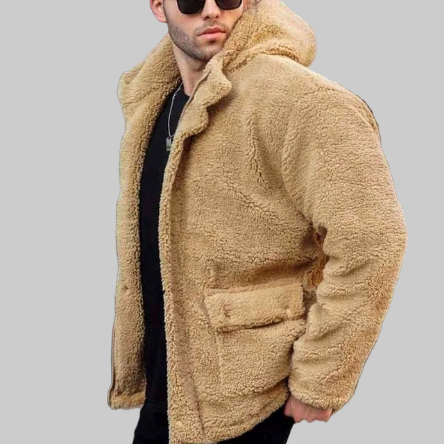 Sean - Men's Sherpa Hooded Utility Jacket