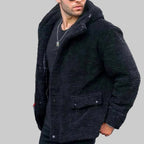 Sean - Men's Sherpa Hooded Utility Jacket
