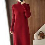 Sonia - Women's Ribbed Long Sleeve Knit Dress 2