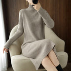 Sonia - Women's Ribbed Long Sleeve Knit Dress 4