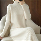 Sonia - Women's Ribbed Long Sleeve Knit Dress 5
