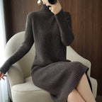 Sonia - Women's Ribbed Long Sleeve Knit Dress 6