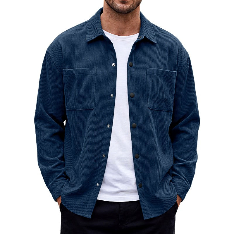 Vincent - Men's Ribbed Corduroy Button-Up Jacket 8